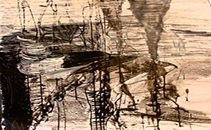 The edge of the river